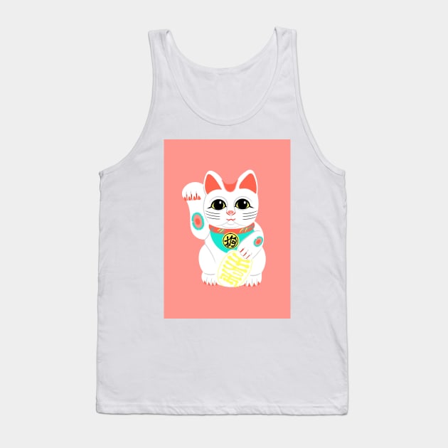 Lucky Cat Tank Top by AdamRegester